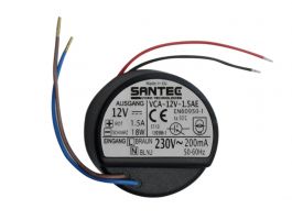 SANTEC VCA-12V-1.5AE Einbaunetzteil, vergossen, IP-64, 12 V DC, 1,5 A