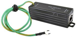 VC Videocomponents Überspannungsschutz für PoE, 2x RJ45 Buchse, 10/100Base-T, Mid-Span und End Span