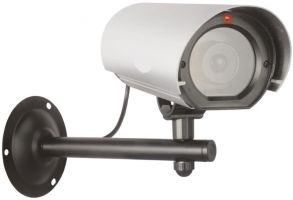118.24 Outdoor Überwachungskamera-Attrappe ECDB27F mit Blitzlicht aus Aluminium