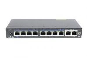 eneo IAD-5SE1008MUA Switch, Unmanaged, 120W 8x PoE, 2 x RJ45 Uplink 10/100/1000 Mbps, Desktop