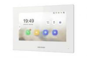 Hikvision DS-KH6320-WTE1-W(O-STD)(Europe Netzwerk Innensprechstelle, 7 Zoll Touchscreen, WLAN, TF Card, 8x AlarmIn, 2x AlarmOut, weiß