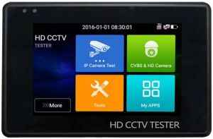 EuroTECH CCTV Multi-Testgerät mit Armband für TVI CVI AHD CVBS IP-Kameras, Kabeltester, Touch-Monitor 4